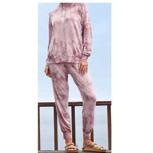 Johnny Was 2ps Set Sz-XL (Long Sleeve Tee and Jogger Pants) Pink Ombre